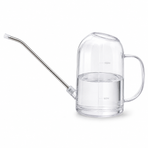 2L Transparent Long Spout Watering Can with Shower Head - Clear Plastic Indoor Plant Waterer for Succulents, Balcony Garden, Precise Watering Tool