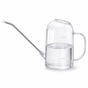 2L Transparent Long Spout Watering Can with Shower Head - Clear Plastic Indoor Plant Waterer for Succulents, Balcony Garden, Precise Watering Tool
