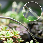 2L Transparent Long Spout Watering Can with Shower Head - Clear Plastic Indoor Plant Waterer for Succulents, Balcony Garden, Precise Watering Tool