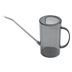 1L Gray Long Spout Watering Can with Shower Head - Clear Plastic Indoor Plant Waterer for Succulents, Balcony Garden, Precise Watering Tool