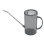 1L Gray Long Spout Watering Can with Shower Head - Clear Plastic Indoor Plant Waterer for Succulents, Balcony Garden, Precise Watering Tool