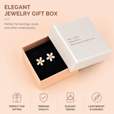 Mini Daisy Stud Earrings with Jewelry Gift Box - Cute Enamel Flower Earrings with Silver Needle, Lightweight Small Floral Earrings for Women and Girls