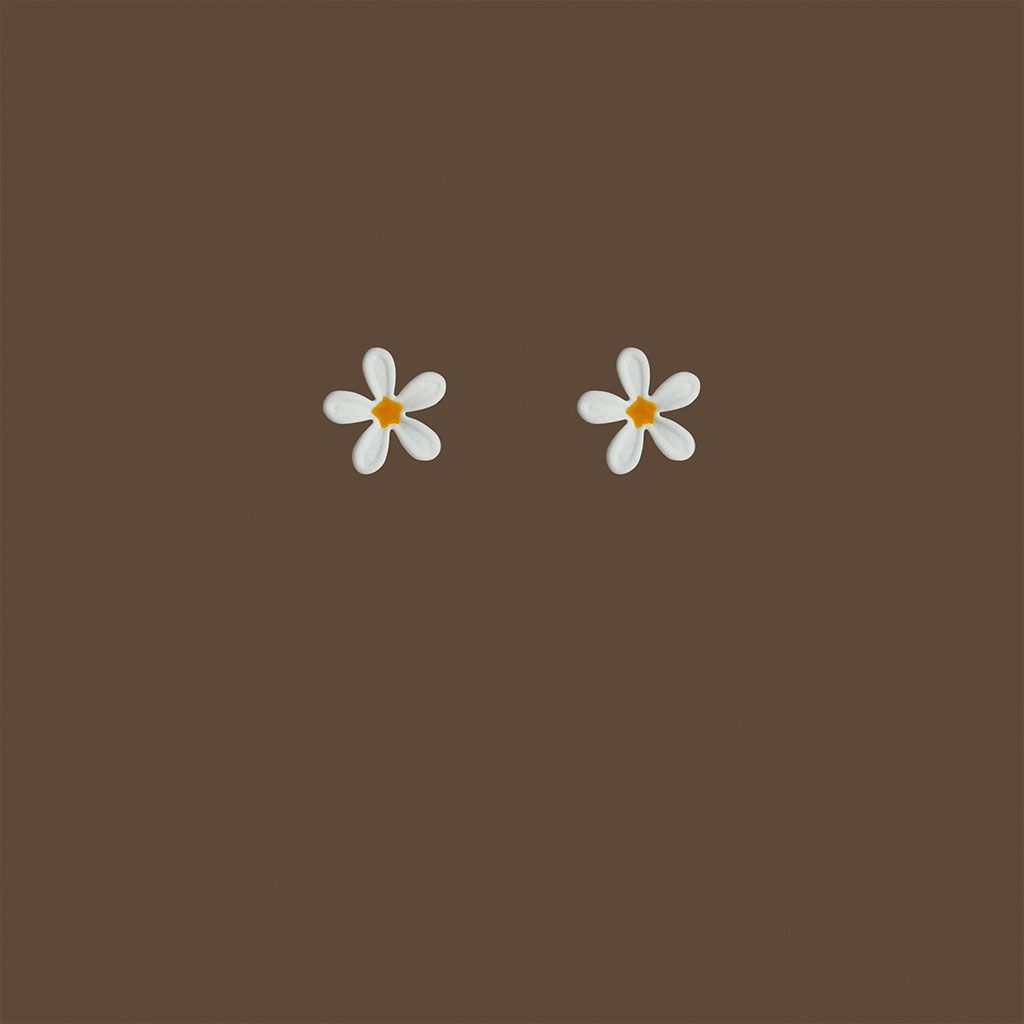 Mini Daisy Stud Earrings with Jewelry Gift Box - Cute Enamel Flower Earrings with Silver Needle, Lightweight Small Floral Earrings for Women and Girls