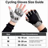 White Lightweight Cycling & Workout Gloves with Liquid Silicone Grip, Half Finger Fitness Gloves for Weightlifting, Gym Training, Cycling and Bar Exercises S Size