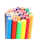 24-Colour Coloured Pencil Set - Hexagonal Drawing Pencils with Vibrant Assorted Colours, Metal Storage Tin for Sketching, Colouring, Illustration and Art - Top-Down View