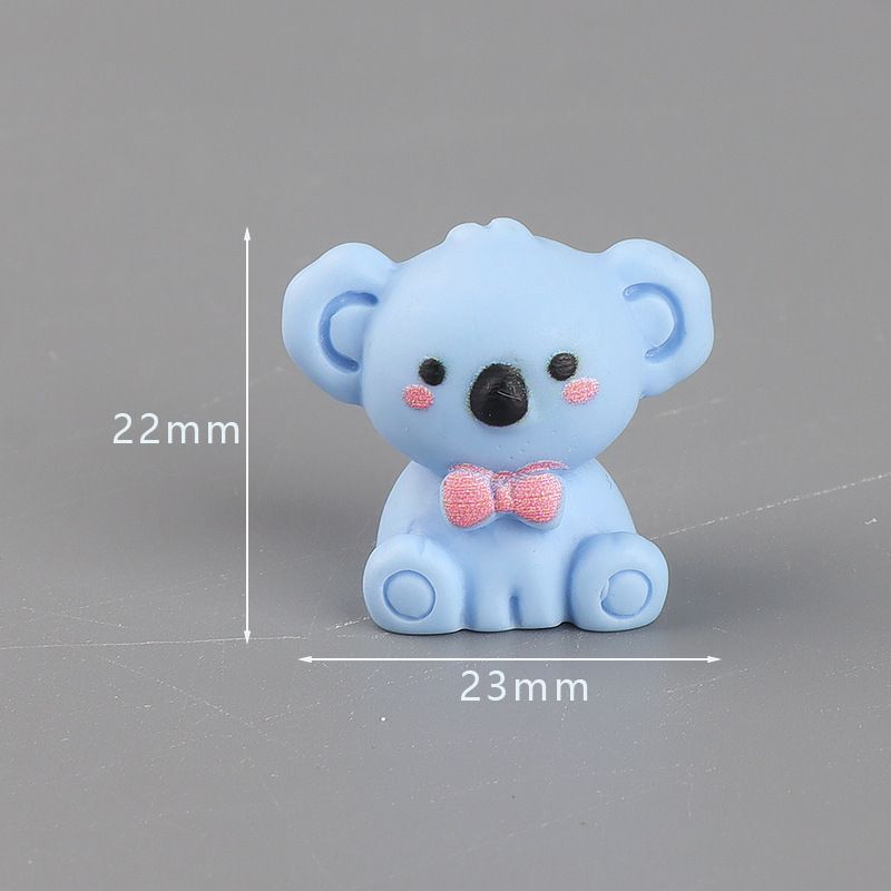 6-Pack Mini Koala Figurines - Cute 3D Resin Animal Ornaments, Assorted Designs for DIY Crafts, Desk, Car, Shelf and Small Decorative Displays