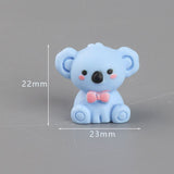 6-Pack Mini Koala Figurines - Cute 3D Resin Animal Ornaments, Assorted Designs for DIY Crafts, Desk, Car, Shelf and Small Decorative Displays