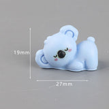 6-Pack Mini Koala Figurines - Cute 3D Resin Animal Ornaments, Assorted Designs for DIY Crafts, Desk, Car, Shelf and Small Decorative Displays