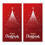 (Style 1) 50 Sheet Christmas Gift Sealing Sticker Set with 100 Stickers - 100 x 50 mm Rectangular Holiday Labels for Gift Boxes, Wrapping, Packaging and Envelopes