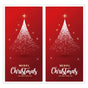 (Style 1) 50 Sheet Christmas Gift Sealing Sticker Set with 100 Stickers - 100 x 50 mm Rectangular Holiday Labels for Gift Boxes, Wrapping, Packaging and Envelopes