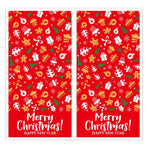 (Style 2) 50 Sheet Christmas Gift Sealing Sticker Set with 100 Stickers - 100 x 50 mm Rectangular Holiday Labels for Gift Boxes, Wrapping, Packaging and Envelopes
