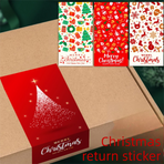 (Style 4) 50 Sheet Christmas Gift Sealing Sticker Set with 100 Stickers - 100 x 50 mm Rectangular Holiday Labels for Gift Boxes, Wrapping, Packaging and Envelopes