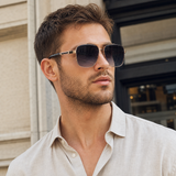 Men Metal Sunglasses - Everyday Use, Practical Product Listing - Top-Down View