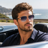 Men Metal Sunglasses - Everyday Use, Practical Product Listing - 45-Degree Angle