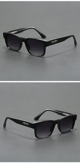 Black Trendy Oversized Lightweight Blue Light Blocking Sunglasses for Men - Anti-Fog, Photochromic, and UV Protection - Front View