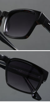 Blue And Brown Trendy Oversized Lightweight Blue Light Blocking Sunglasses for Men - Anti-Fog, Photochromic, and UV Protection