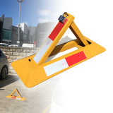 Triangle Lockable Parking Barrier Fold Down Vehicle Security Car Parking Lock Safety Reflective Stripe Barrier - Side View