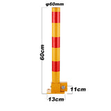 Fold Down Vehicle Security Car Parking Lock Safety Barrier Bollard Locker Barrier -Red - Front View