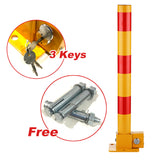 Fold Down Vehicle Security Car Parking Lock Safety Barrier Bollard Locker Barrier -Red - Side View