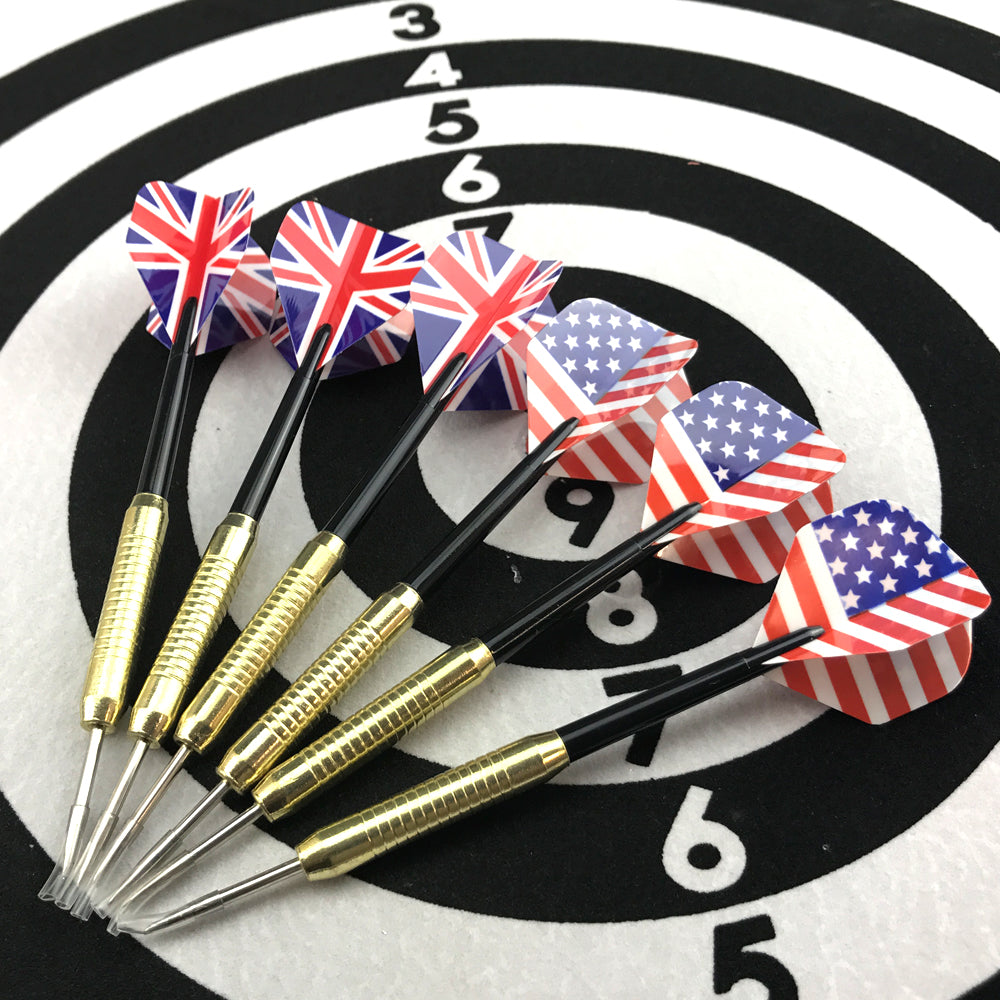 Durable Part  Printing 18 Two Side Dart Board+6 Darts Steel Wire Inlay