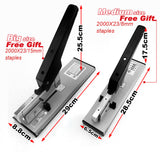 Heavy Duty Medium Size Stepler With Free 2000x23/8 Steples Office Stationary - Front View