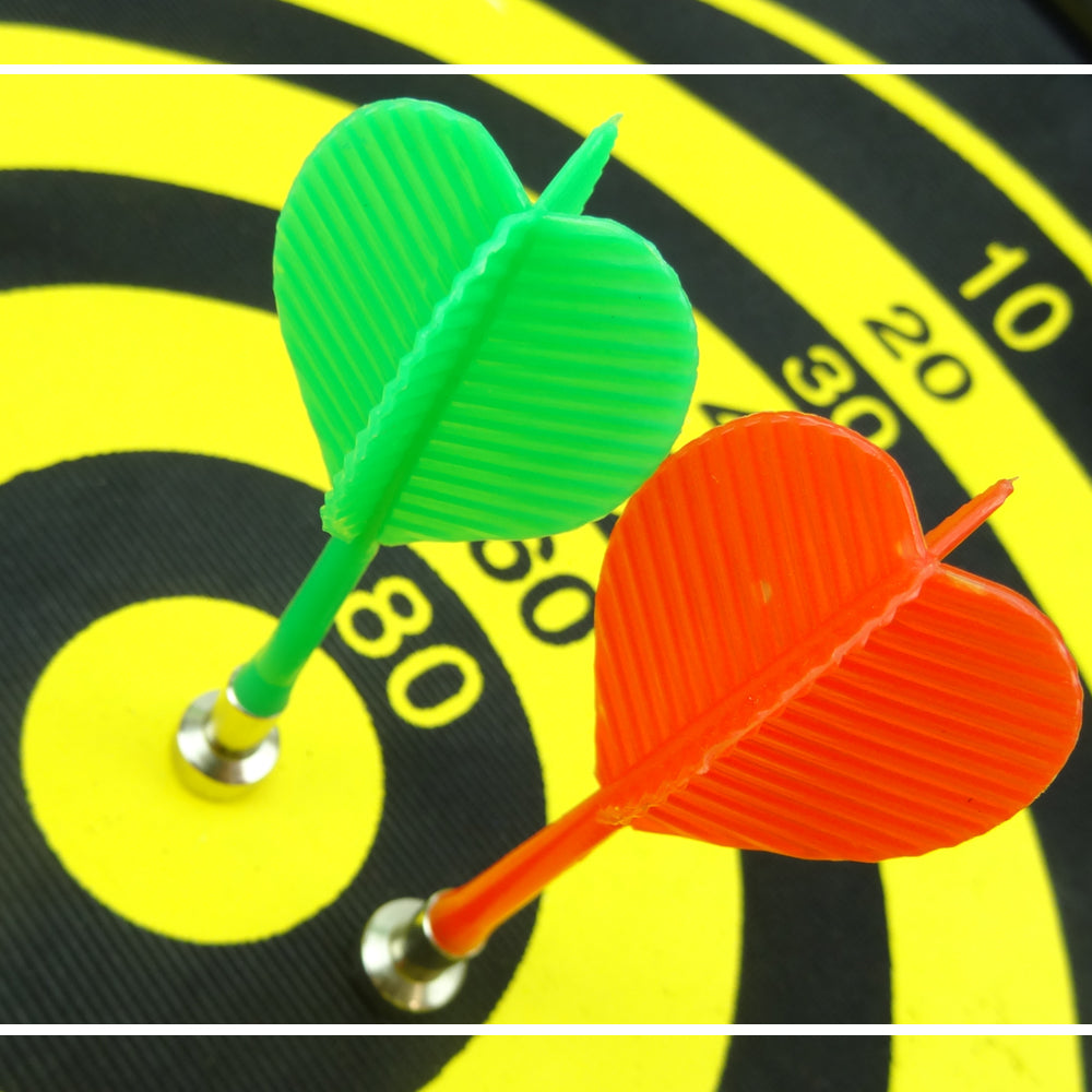 17 Magnetic Rollup Dart Board 6 Darts Large Double Side Dartboard Game