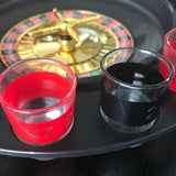 Wine Game Shot Drinking Roulette Set with Casino Spin Glass Shot Party Bar Game - Top-Down View
