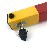 Square Heavy Duty Fold Down Security Parking Post Lock Safety Barrier 3 Keys - Rear View
