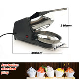 Electric Ice Crusher Ice Shaver Snow Cone Maker Machine Home Commercial AU Plug - Front View
