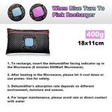 Dryer Keep Windscreen Microwave Recharge Dryer Car Dehumidifier Moisture Absorber Bag - Side View