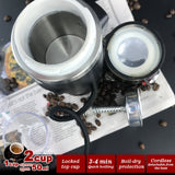 12V Portable Espresso Maker for Cars - Complete Moka Coffee Set with Cups and Accessories - Rear View