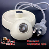 Latest Styles Electric Aluminum Espresso Moka Coffee Maker 3cups Italian Classic - Cream - Low Angle