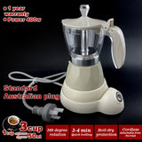 Latest Styles Electric Aluminum Espresso Moka Coffee Maker 3cups Italian Classic - Cream - Extra Image