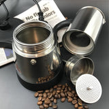 Electric Espresso Moka Coffee Maker 4Cups Stainless Steel Italian Classic AU STOCK - Close-Up Angle