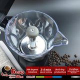 Black Electric Moka Coffee Maker Espresso Machine Italian Classic 6 Cups Auto Power - 45-Degree Angle