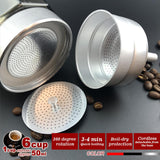 Silver Electric Moka Coffee Maker Espresso Machine Italian Classic 6 Cups Auto Power - Top-Down View