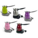 Automatic Stainless Steel Coffee Maker Pot with Anti-Overflow Sensor for Greek, Turkish, and Arabic Coffee - Rear View