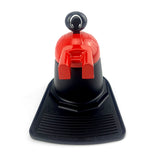 Charming Red Ceramic Mini Espresso Coffee Maker Set for Two with Checkered Cups - Close-Up Angle