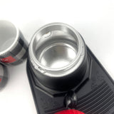 Charming Red Ceramic Mini Espresso Coffee Maker Set for Two with Checkered Cups - Extra Image