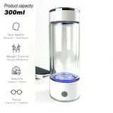 300ml H2 Hydrogen Water Bottle Alkaline Ionizer High compatibility AU - Front View