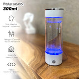 300ml H2 Hydrogen Water Bottle Alkaline Ionizer High compatibility AU - Low Angle