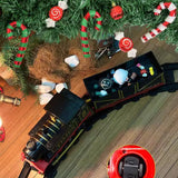 Electric Christmas Classic Train Toy Kids Set Railway Music With 16pcs Tracks AU STOCK - Top-Down View