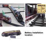 Electric Modern Toy Train Set Vehicle Rail Track Carriages With sound and lighting Kids - Front View