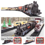 Electric Classic Toy Train Set Vehicle Rail Track Carriages Kids - Side View