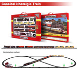 Electric Classic Toy Train Set Vehicle Rail Track Carriages Kids - 45-Degree Angle