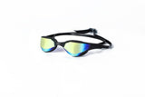 Gold Mirrored Lens Swimming Goggles for Adults