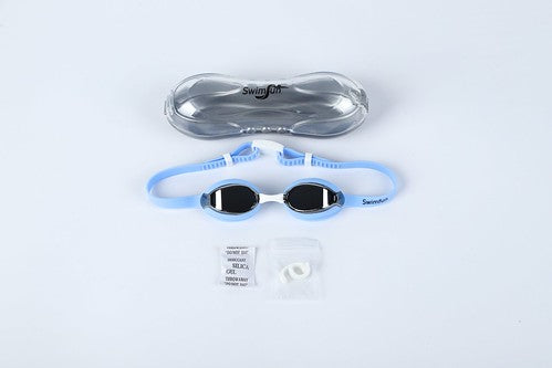 Kids' Silver Mirrored Lens Swim Goggles