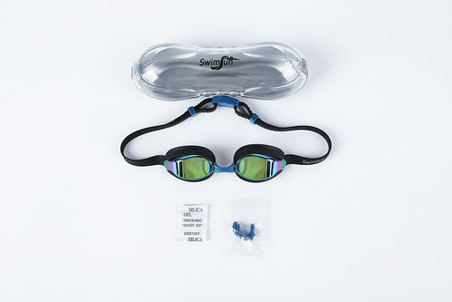 Golden Junior Mirrored Lens Swimming Goggles with UV Protection