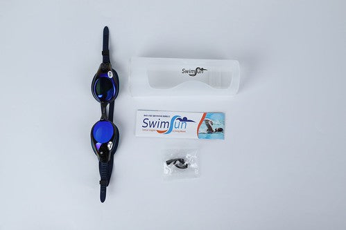 Prescription Swimming Goggles with Mirrored Lenses - Nearsighted -2.0