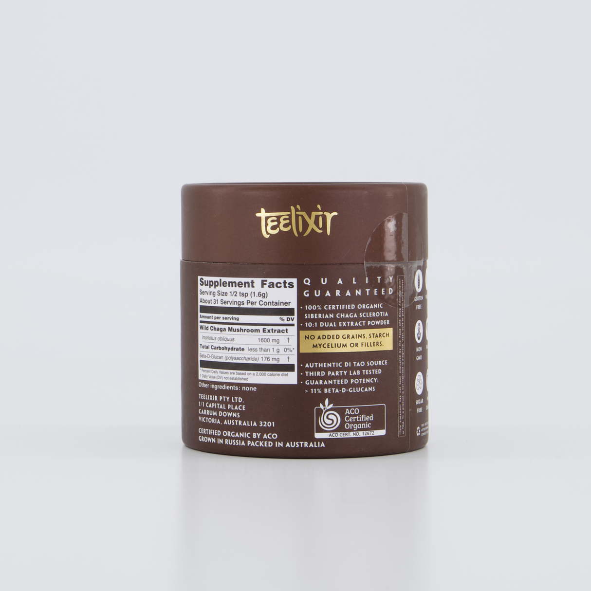 Teelixir Organic Chaga Mushroom 250g